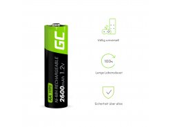 Green Cell 4x AA HR6 2600mAh Akku