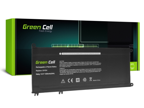 Акумулятор Green Cell 33YDH для Dell Inspiron G3 3579 3779 G5 5587 G7 7588 7577 7773 7778 7779 7786 Latitude 3380 3480 3490 3590