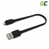 Green Cell GCmatte USB - кабель Lightning 25 см для iPhone, iPad, iPod, швидка зарядка