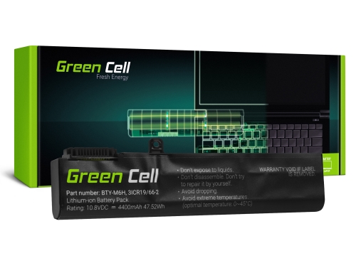 Акумулятор Green Cell BTY-M6H для MSI GE62 GE63 GE72 GE73 GE75 GL62 GL63 GL73 GL65 GL72 GP62 GP63 GP72 GP73 GV62 GV72 PE60 PE70
