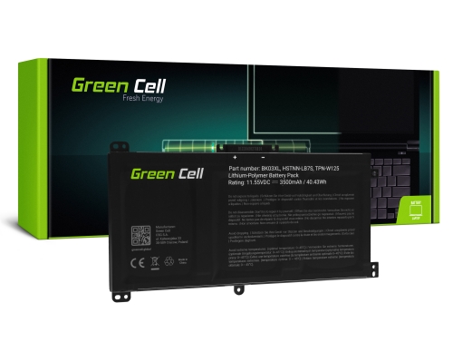 Акумулятор Green Cell BK03XL для HP Pavilion x360 14-BA 14-BA015NW 14-BA022NW 14-BA024NW 14-BA102NW 14-BA104NW