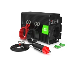 Auto Spannungswandler Green Cell ® 12V do 230V, 300W/600W Volles Sinusoid