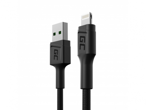 Green Cell GC PowerStream USB-A - кабель Lightning 30 см для iPhone, iPad, iPod, швидка зарядка