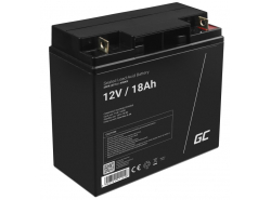 Green Cell ® AGM 12V 18Ah акумулятор VRLA свинцева батарея Unbemann рибальський різець човен скутер газон трактор газонокосарка