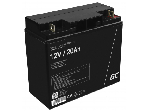 Green Cell Cell® AGM 12V 20Ah акумулятор Свинцева батарея VRLA Фотоелектрична сонячна батарея для інвалідного візка Unbemann Car