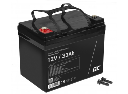 Green Cell ® AGM 12V 33Ah акумулятор VRLA свинцева батарея Unbemann рибальський різець човен скутер газон трактор газонокосарка