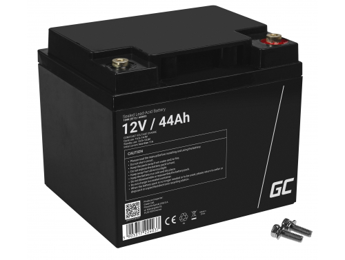 Green Cell ® AGM 12V 44Ah акумулятор VRLA свинцева батарея Unbemann рибальський різець човен скутер газон трактор газонокосарка