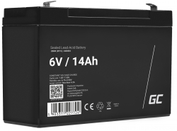 Green Cell® Akku Batterie AGM VRLA 6V 14Ah Sealed Lead-Acid wartungsfrei