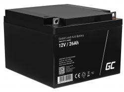 Green Cell® Akku Batterie AGM VRLA 12V 26Ah für Boote und photovoltaische Anlagen