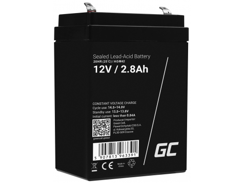 Green Cell ® AGM 12V 2,8Ah акумулятор VRLA свинцевий акумулятор іграшки електричні іграшки сигналізація дитячі транспортні засоб