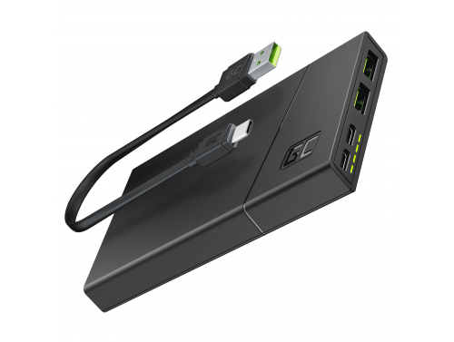 Powerbank Green Cell GC PowerPlay10S 10000 mAh з 2x USB Ultra Charge і 2x USB-C живлення 18 Вт