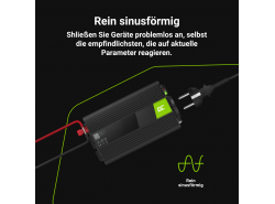 Auto Spannungswandler Green Cell ® 12V do 230V, 300W/600W Volles Sinusoid