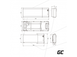 Akku Batterie Green Cell Rear Rack 36V 11.6Ah 418Wh für Elektrofahrrad E-Bike Pedelec