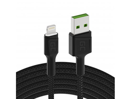 Green Cell GC Ray USB - кабель Lightning 120 см для iPhone, iPad, iPod, білий світлодіод, швидка зарядка