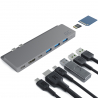 Адаптер-концентратор Green Cell GC Connect60 8in1 (Thunderbolt 3, USB-C, HDMI, 3x USB 3.0, SD, microSD) для MacBook Pro 13"