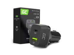 Green Cell ® Auto-Ladegerät Netzteil USB-C Power Delivery + USB Quick Charge 3.0