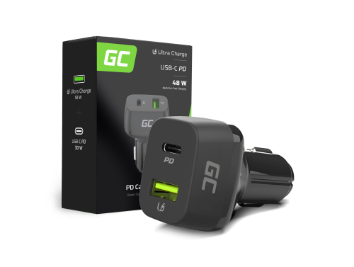 Green Cell ® Блок живлення USB-C Power Delivery + USB Quick Charge 3.0