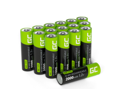 16x акумуляторні батареї типу AA Ni-MH HR6 2000 mAh Green Cell