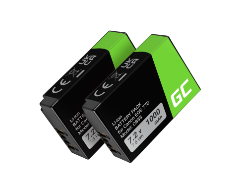 Green Cell ® LP-E17 для Canon EOS 77D 750D 760D 8000D Rebel T6i T6s Kiss X8i Half-Decoded (Li-Ion 1000mAh 7.4V)