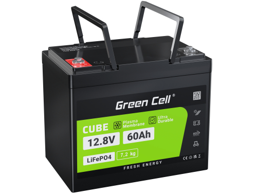 Акумулятор літій- Green Cell 12V 12.8V 60Ah для фотоелектричних систем, кемперів і човнів