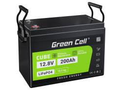 Акумулятор Green Cell LiFePO4 200Ah 12.8V 2560Wh для автофургона, сонячних панелей, фургонів з їжею - OUTLET