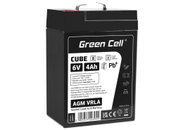 Green Cell CUBE AGM IP54 6V 4Ah VRLA акумулятор для іграшок, сигналізації, дитячих транспортних засобів.