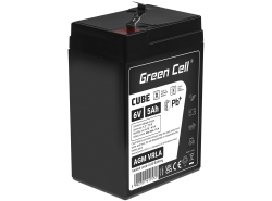 Green Cell CUBE AGM IP54 6V 5Ah VRLA акумулятор для іграшок, сигналізації, дитячих транспортних засобів.