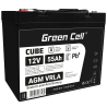 Green Cell CUBE AGM IP54 12V 55Ah VRLA акумулятор для рибальських човнів, скутерів, газонокосарок, тракторів.