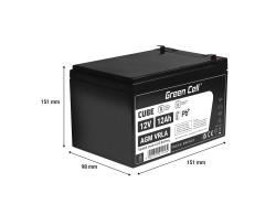 Green Cell ® Gel Batterie AGM 12V 12Ah