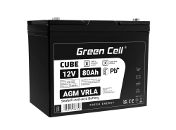 Green Cell ® AGM 12V 80Ah акумулятор VRLA свинцева батарея Unbemann рибальський різець човен скутер газон трактор газонокосарка