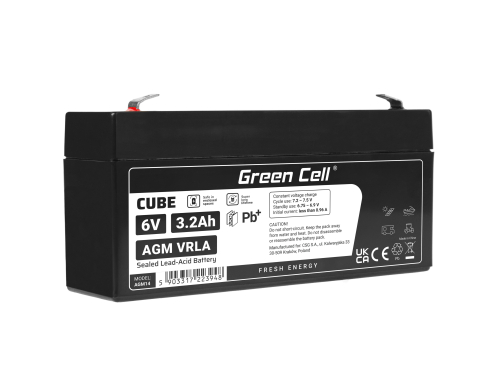 Green Cell ® AGM 6V 3.3Ah акумулятор VRLA свинцевий акумулятор іграшки електричні іграшки сигналізація дитячі транспортні засоби