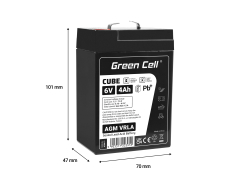 Green Cell ® Gel Batterie AGM VRLA 6V 4Ah