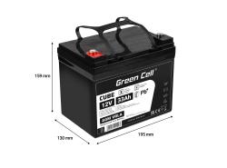 AGM GEL Batterie 12V 33Ah Blei Akku Green Cell Wartungsfreie für Motorroller und Fischerboote