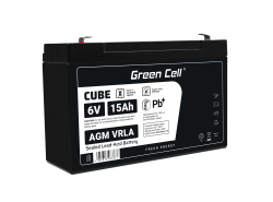 Green Cell ® AGM 6V 15Ah акумулятор VRLA свинцевий акумулятор іграшки електричні іграшки сигналізація дитячі транспортні засоби