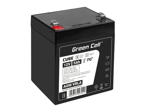 Green Cell ® AGM 12V 5Ah акумулятор VRLA свинцева батарея іграшки електричні іграшки сигналізація дитячі транспортні засоби