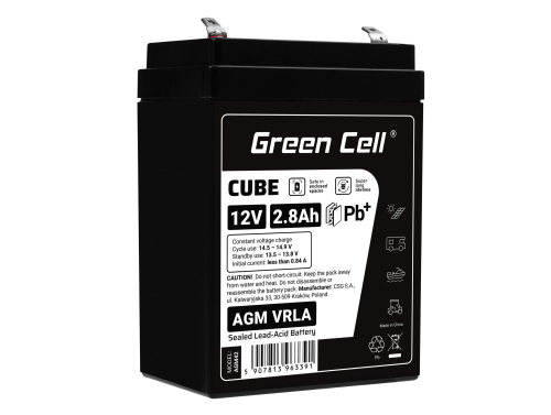 Green Cell ® AGM 12V 2,8Ah акумулятор VRLA свинцевий акумулятор іграшки електричні іграшки сигналізація дитячі транспортні засоб