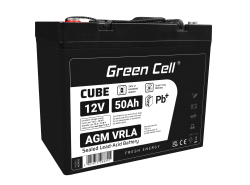 Green Cell ® AGM 12V 50Ah акумулятор VRLA свинцева батарея Unbemann рибальський різець човен скутер газон трактор газонокосарка