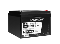 Green Cell ® AGM 12V 28Ah акумулятор VRLA свинцева батарея Unbemann рибальський різець човен скутер газон трактор газонокосарка