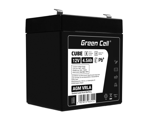 Green Cell Cell® AGM 12V 4,5Ah VRLA Свинцева батарея Unbemann Система UPS Система UPS Резервна батарея системи UPS