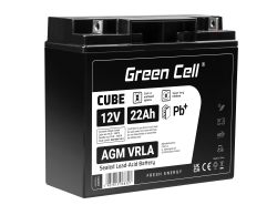 Green Cell ® AGM 12V 22Ah акумулятор VRLA свинцева батарея Unbemann рибальський різець човен скутер газон трактор газонокосарка