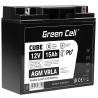 Green Cell® AGM 12V 15Ah акумулятор VRLA свинцево-кислотний акумулятор, який не потребує обслуговування рибальський катер, човен