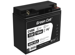 Green Cell ® AGM 12V 18Ah акумулятор VRLA свинцева батарея Unbemann рибальський різець човен скутер газон трактор газонокосарка