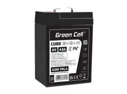 Green Cell CUBE AGM IP54 6V 4Ah VRLA акумулятор для іграшок, сигналізації, дитячих транспортних засобів.