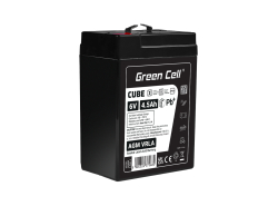 Green Cell CUBE AGM IP54 6V 4.5Ah VRLA акумулятор для іграшок, сигналізації, дитячого транспорту.