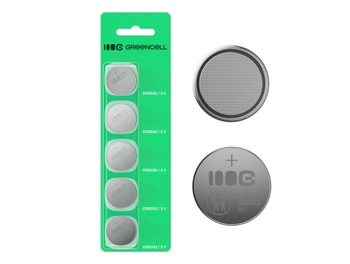Greencell Blister 5x батарея літійова CR2032 3V 220mAh таблетка для ключа, годинника, пульта, ваг