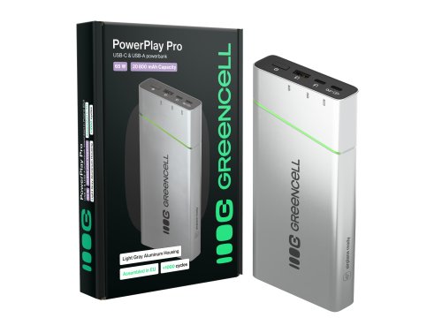 Powerbank Greencell PowerPlay Pro 20800mAh 65W – швидка зарядка, PD, Ultra Charge, виробництво в Польщі