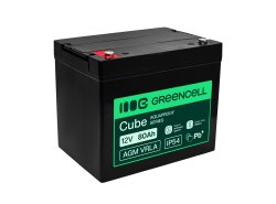 Greencell AGM VRLA 12V 80Ah безобслуговуваний акумулятор для джерела безперервного живлення, ваги, кемпера (260x168x216mm)