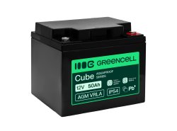 Greencell AGM VRLA 12V 50Ah без обслуговування акумулятор для джерела живлення UPS, ваг, кемпера (197x166x170mm)