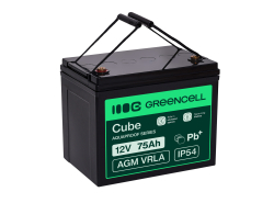 Green Cell CUBE AGM IP54 12V 75Ah VRLA акумулятор для рибальських човнів, скутерів, газонокосарок, тракторів.