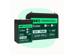 Green Cell CUBE AGM IP54 12V 75Ah VRLA акумулятор для рибальських човнів, скутерів, газонокосарок, тракторів.